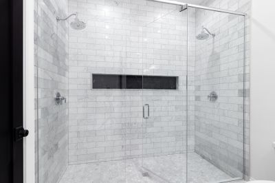 Open Shower Space with Natural Stone